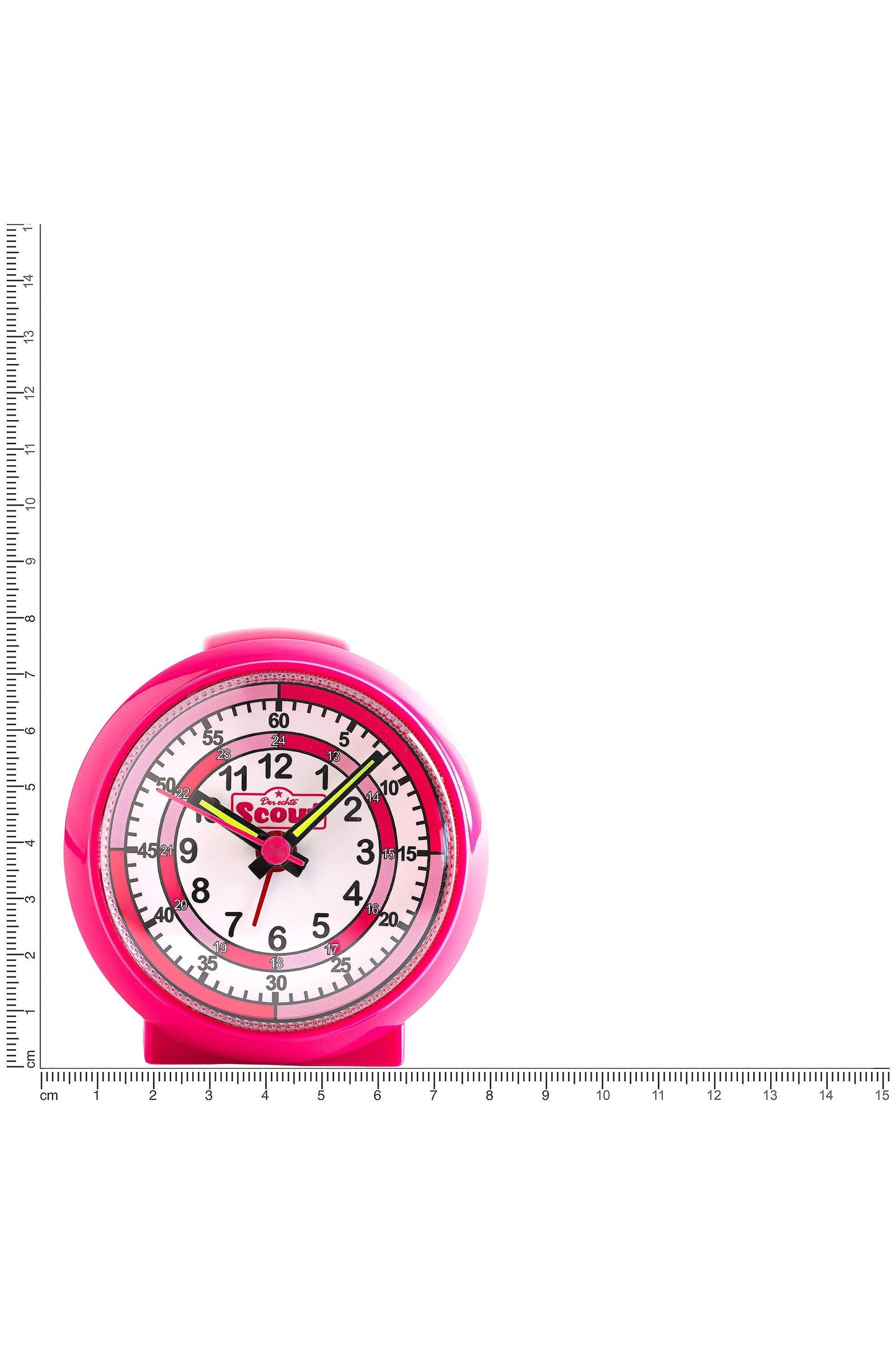 Scout Wecker analog mit pinkem Gehäuse und pinkem Lernzifferblatt für Kinder