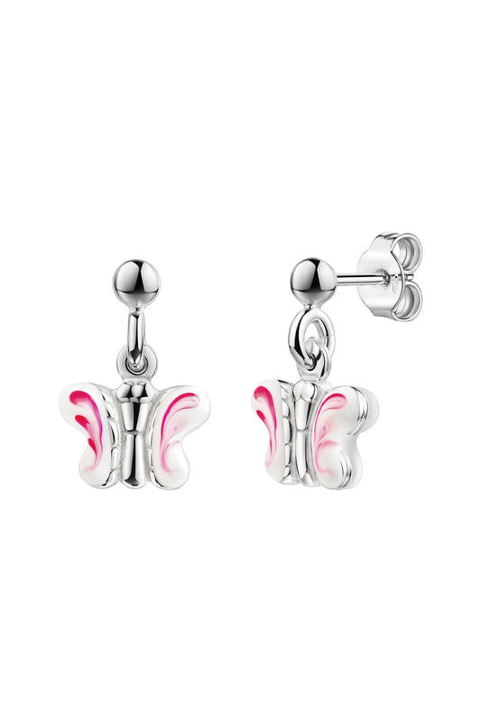 Scout Ohrhänger 925/- Sterling Silber rhodiniert Schmetterling rosa