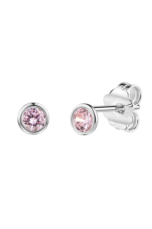 Scout Ohrstecker 925/- Sterling Silber rhodiniert Kristall rosa