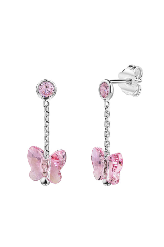 Scout Ohrhänger 925/- Sterling Silber rhodiniert Schmetterling rosa