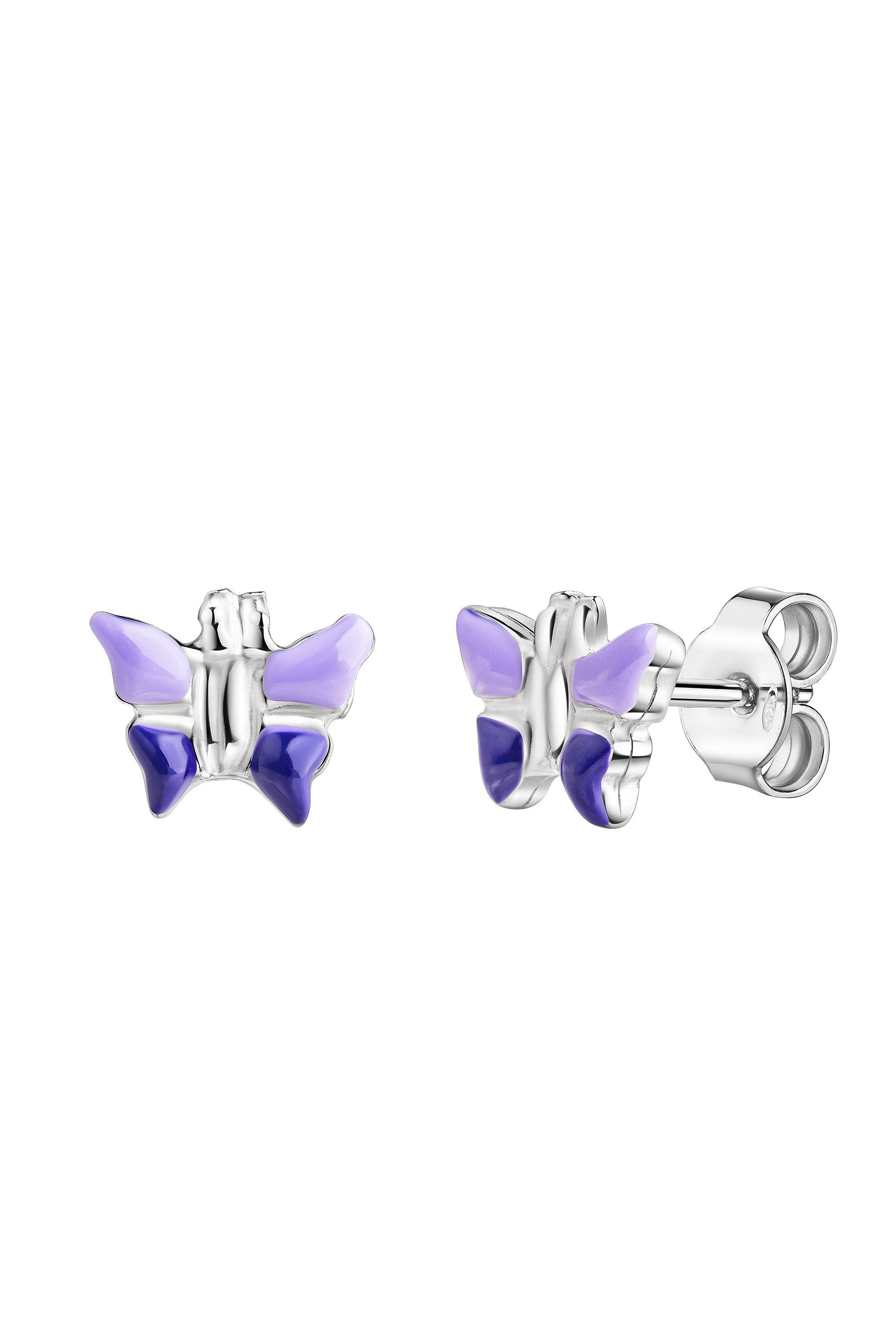Scout Ohrstecker Schmetterling aus 925 Sterling Silber rhodiniert in Lila