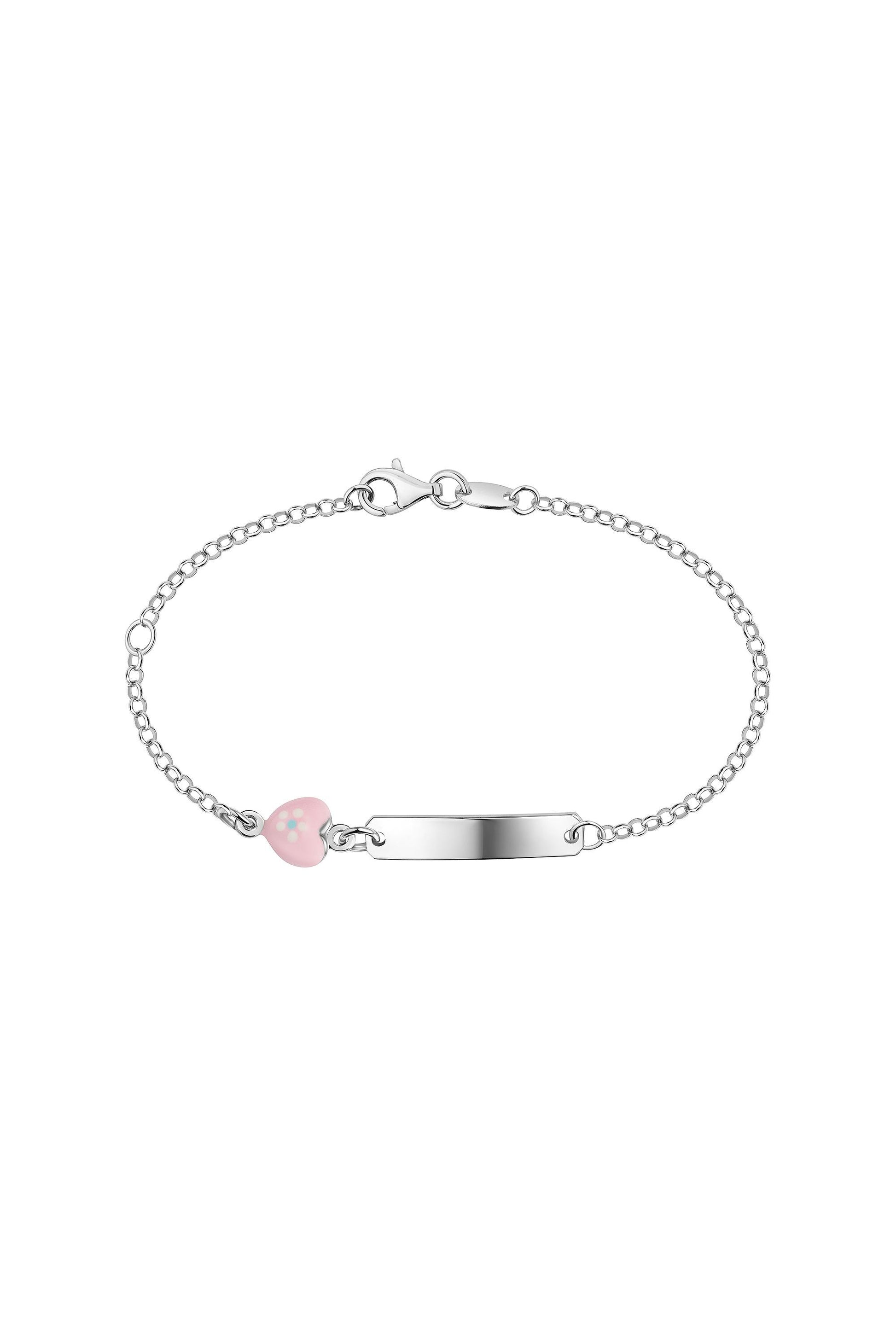 Scout Armband mit Herz Motiv in Rosa aus 925 Sterling Silber rhodiniert