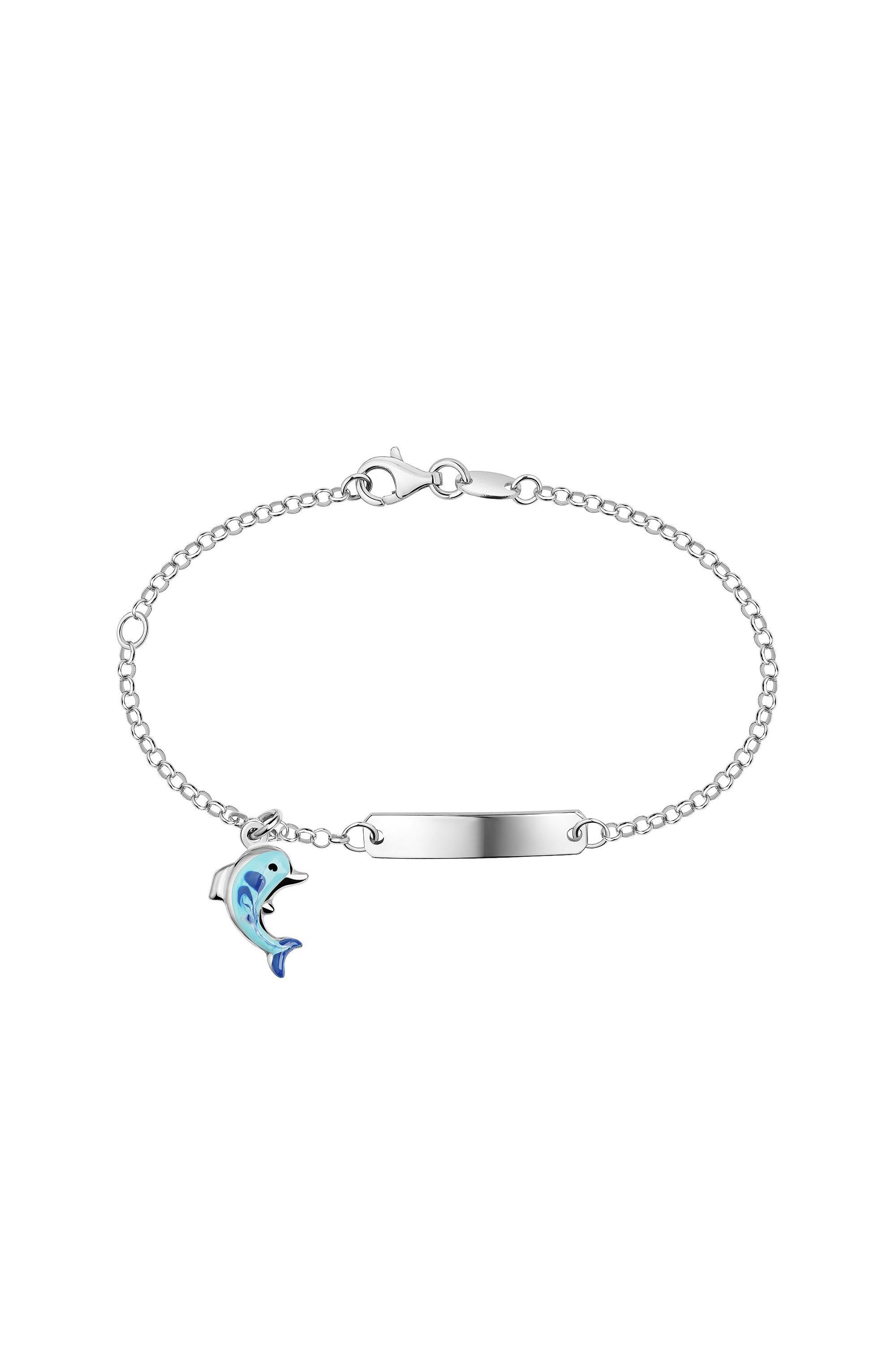 Scout Armband mit Delfin Motiv in Blau aus 925 Sterling Silber rhodiniert
