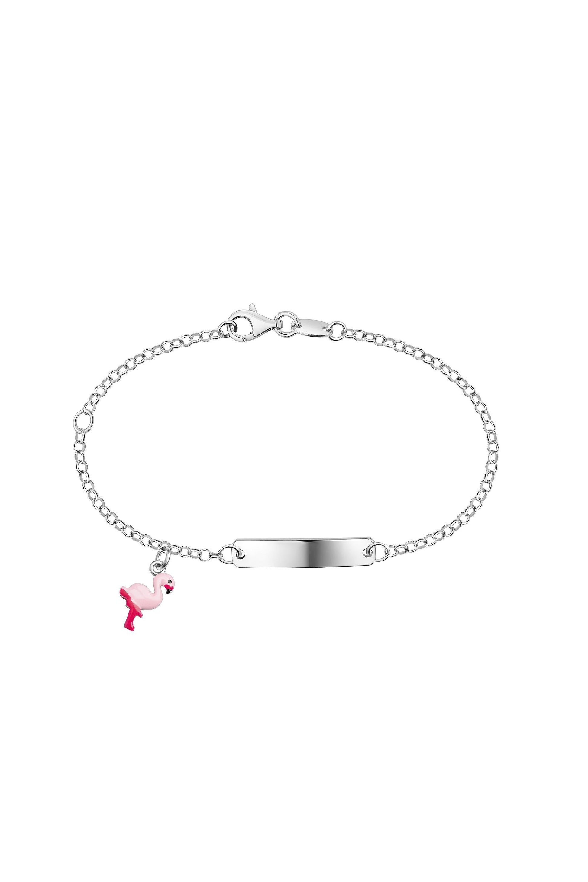 Scout Armband mit Flamingo Motiv in Pink aus 925 Sterling Silber rhodiniert