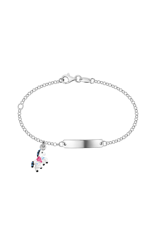 Scout Armband mit Pferd Motiv in Weiß aus 925 Sterling Silber rhodiniert