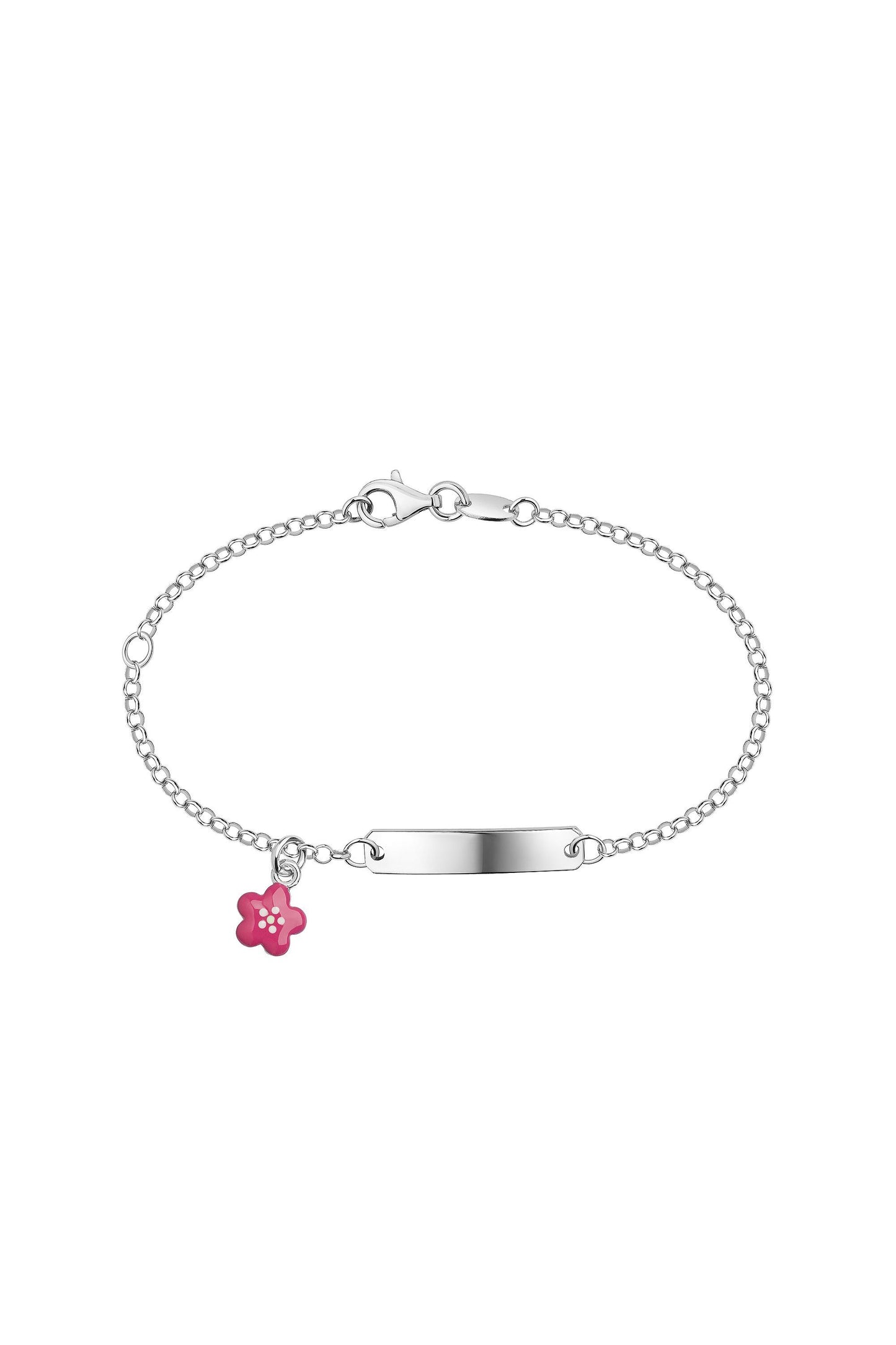 Scout Armband mit Blumen Motiv in Pink aus 925 Sterling Silber rhodiniert