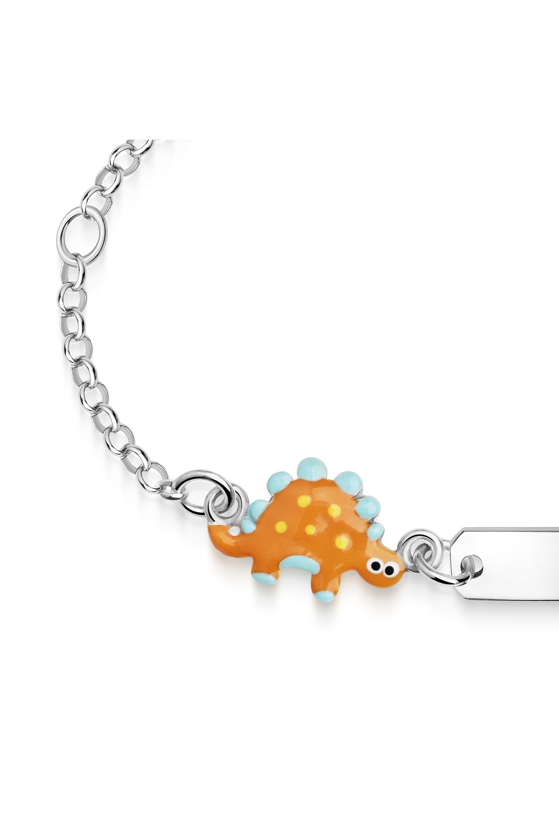 Rhodiniertes Scout Armband mit rotem Dino aus 925 Sterling Silber
