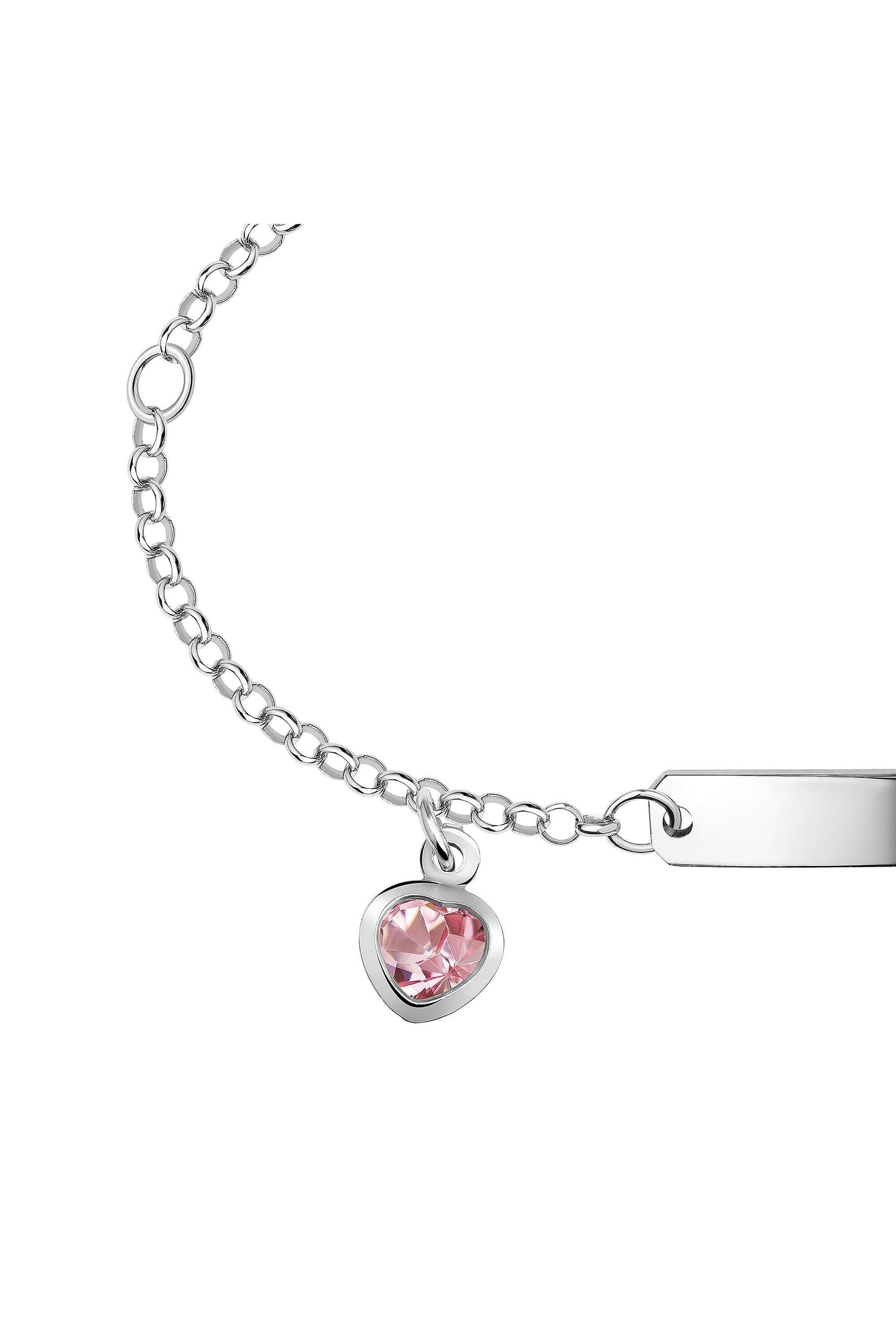 Rhodiniertes Scout Armband mit rosa Herz aus 925 Sterling Silber