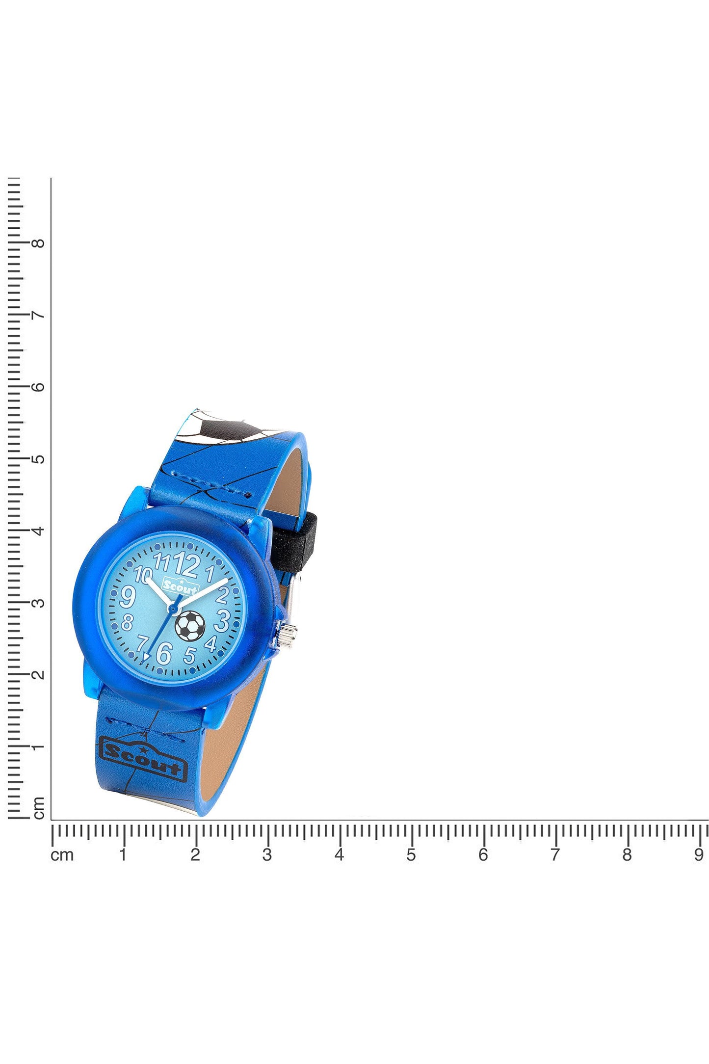 Scout Armbanduhr für Jungen in Blau mit Fußball-Design
