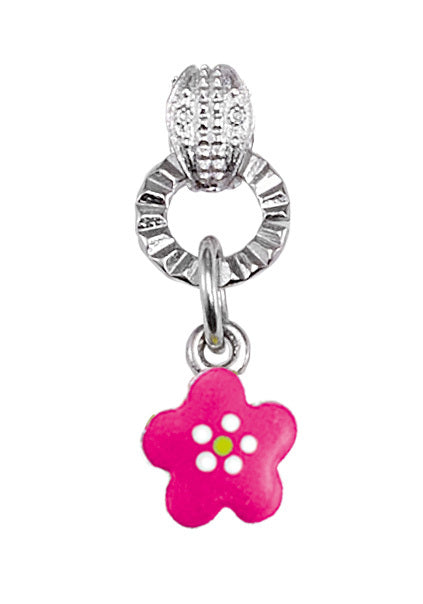 Scout Anhänger mit Kette 925/- Sterling Silber rhodiniert Blume rosa