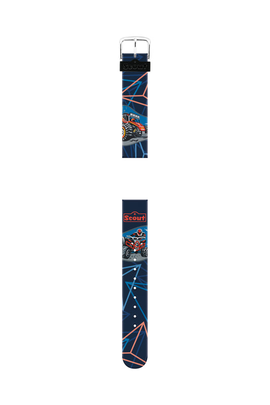 Scout Kunstlederband Motiv Offraod Quad Serie "Crystal" blau rot