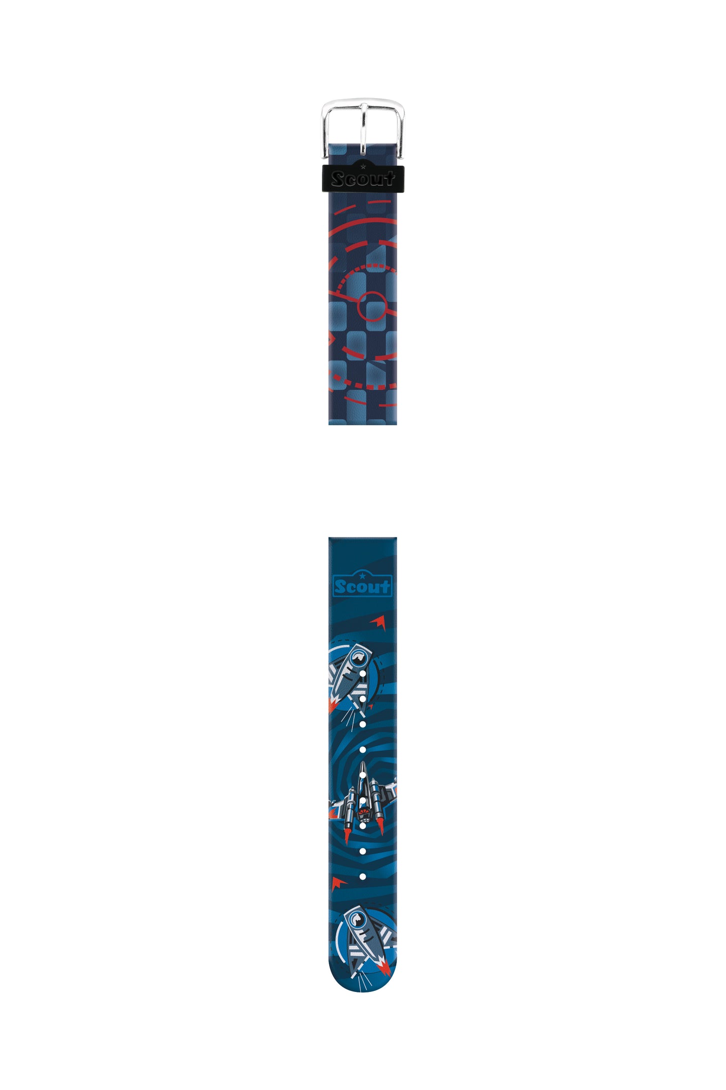 Scout Kunstlederband Serie Star Kids blau schwarz mit Motiv Weltraum Raumfahrt