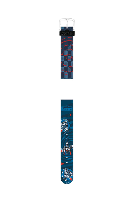 Scout Kunstlederband Serie Star Kids blau schwarz mit Motiv Weltraum Raumfahrt